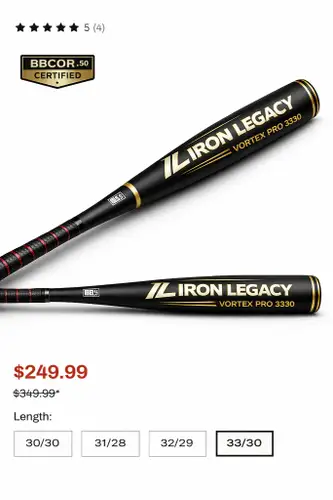 2026 AXE Bat (-3) 30 oz 33" (New)