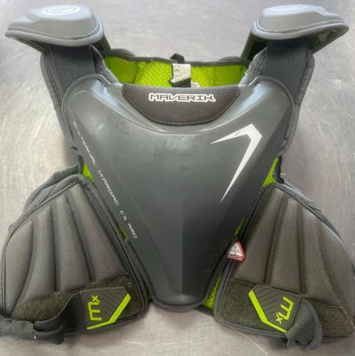 Used Maverik MX Lacrosse Shoulder Pads Grey LG 11497-S000161087