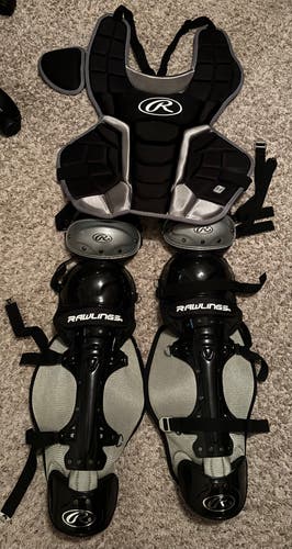 Black/Gray Rawlings Renegade 2.0 Catcher's Set (New)