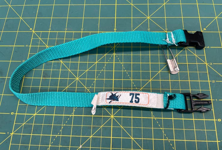 Ryan Reaves #75 San Jose Sharks Pro Stock Issued NHL Laundry Strap Loop
