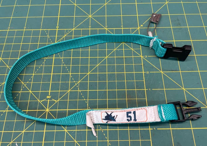 Collin Graf #51 San Jose Sharks Pro Stock Issued NHL Laundry Strap Loop
