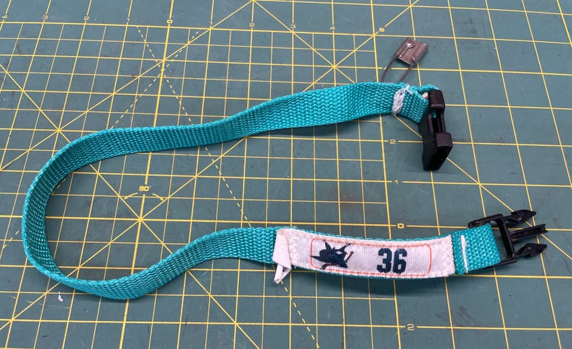 Jannik Hansen #51 San Jose Sharks Pro Stock Issued NHL Laundry Strap Loop