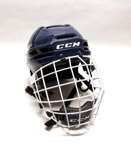 CCM Tacks X Pro Stock Helmet w/ cage - Medium - Navy