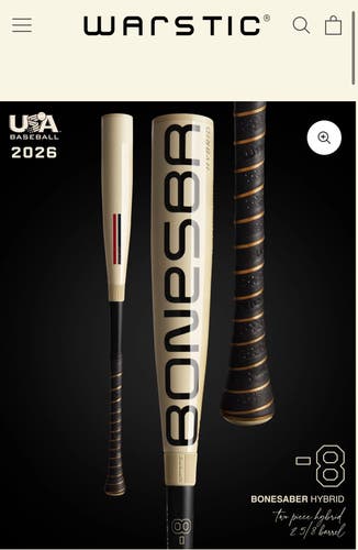 2024 Warstic Bonesaber Hybrid USABat Certified Bat (-8) 23 oz 31" (Used)