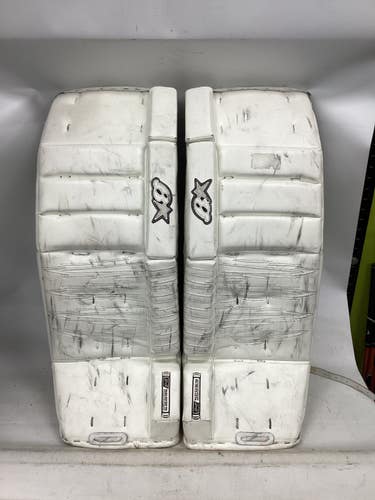 Used Brians H SERIES Goalie Leg Pads Senior White 31" 11851-S000051419