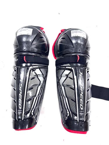 Used CCM FT350 Junior Shin Guards Black 12" 11860-S000314930