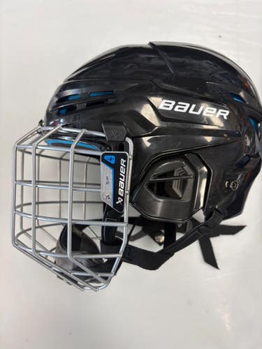 Used Bauer RE AKT 55 2031 Helmet Cage Combo Black SM 11860-S000314922