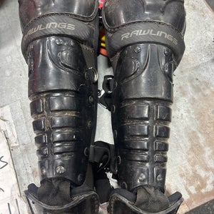 Used Rawlings SHIN GUARDS Catchers Leg Guards Black Youth 11337-S000495891