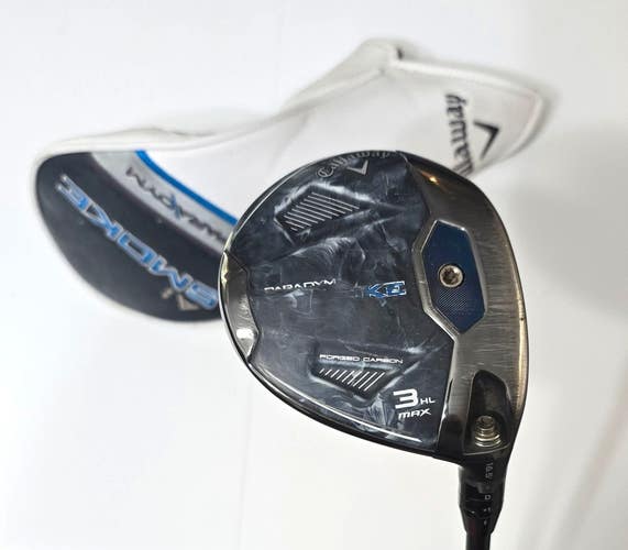 Callaway Paradym Ai Smoke 3HL Max Fairway Wood / Denali Stiff Flex Graphite Shaf