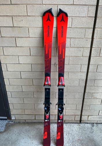 2024 Atomic S9 SL FIS 157 racing skis with Atomic Icon RS race bindings.