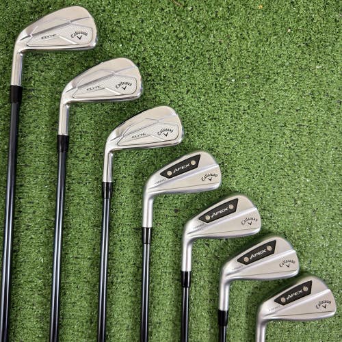 Callaway Apex Ai 200 Elyte Iron Set 4-PW Recoil Dart F4 Left Handed +1/2 Long
