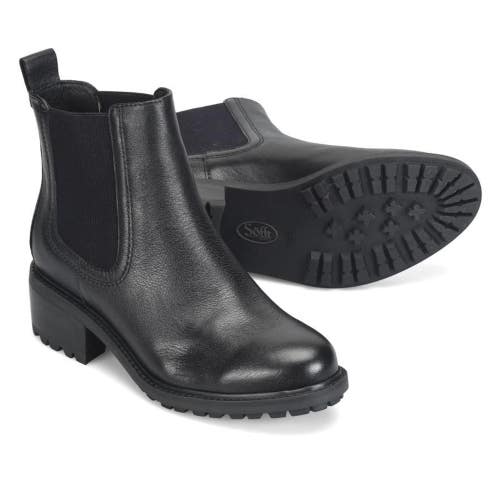 Sofft Martha Boots Women's US 8 B Black Leather Round Toe Ankle Chelsea ZOGG3617
