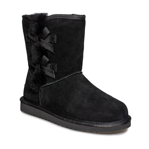 Koolaburra By UGG Victoria Women's 7 M Black Suede Round Toe Snow Boots ZOGG3643