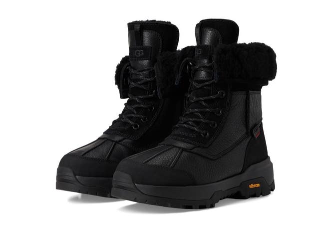 UGG Adirondack Boot XXV 1170591-BLK Womens 8.5 Black Leather Waterproof ZOGG3576