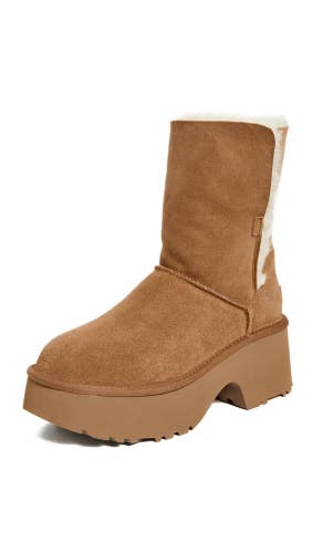 UGG Esmee 1171533-CHE Boots Womens 8 B Chestnut Suede Platform Mid-Calf ZOGG3642