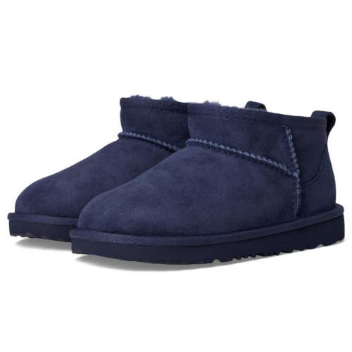 UGG Classic Ultra Mini Boots Toddler 7 M Navy Blue Sheepskin Round Toe ZOGG3619