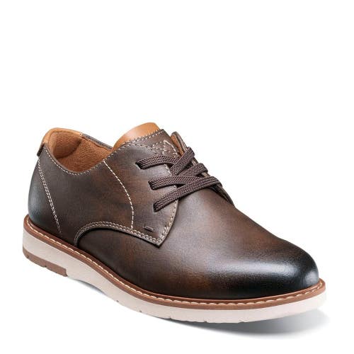 Florsheim Vibe 16699-215 Oxford Boys US 4.5 Brown Plain Toe Dress Shoes ZOGG3591