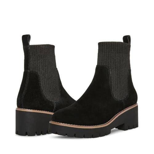 Blondo Darren Womens 6.5 M Black Suede Waterproof Round Toe Ankle Boots ZOGG3601