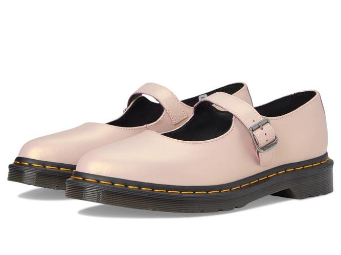 Dr. Martens Elphie Flats Women's US 7 Light Pink Leather Mary Jane ZOGG3603