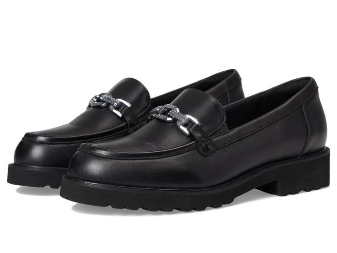 David Tate Magical Loafers Women's 7 W Black Leather Platform Shoes ZOGG3574