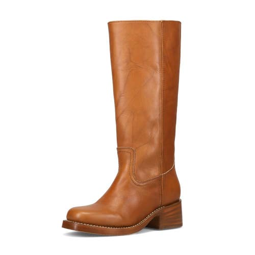 Frye Campus 3477050-SDL Women's US 7.5 M Saddle Leather Riding Boots ZOGG3646