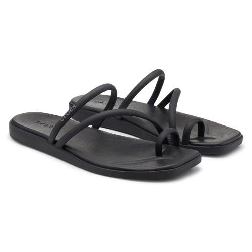 Crocs Miami 209862-001 Sandals Women's 8 M Black Toe Loop Slip On Slide KFC1248