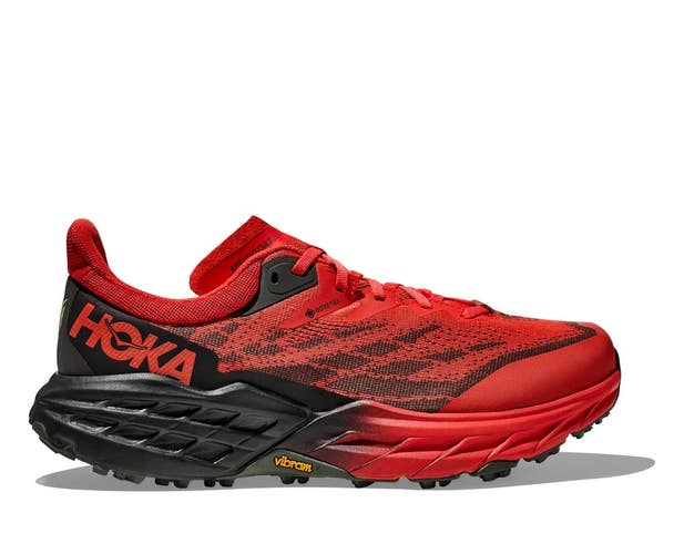 Hoka One One Speedgoat 5 GTX 1127912-FTHY Men 8 Red Trail Running Shoes HTAT1726