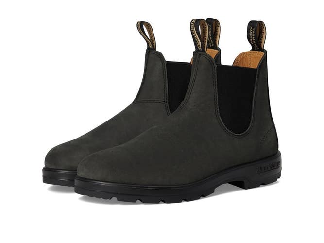 Blundstone BL587 Boots Men's US 13 M Rustic Black Leather Ankle Chelsea HTAT1686