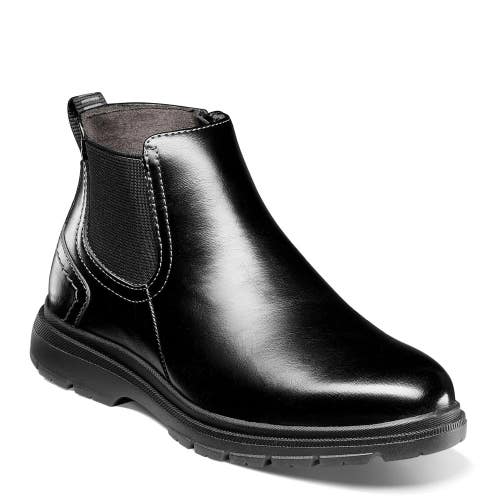 Florsheim Lookout Jr. 16689-001 Boot Kids 2.5 M Black Plain Toe Chelsea HTAT1698