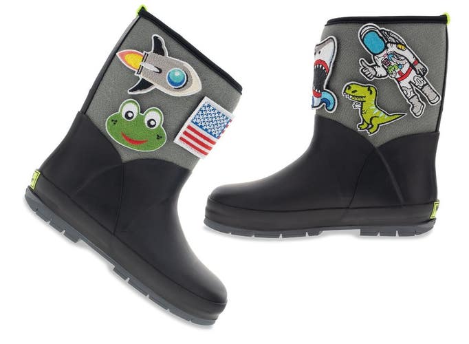 Western Chief Puddle Patch 24117572B Kids US 11 M Black Waterproof Boot HTAT1704