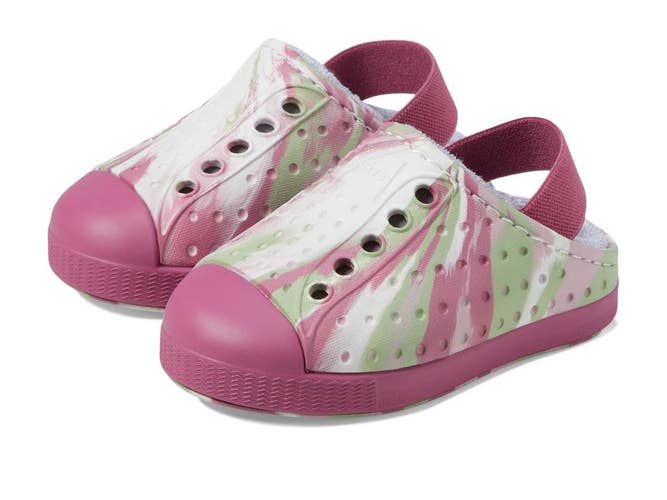 Native Shoes Jefferson Mule Kids 6 Twilight Pink Marble Slip On Shoes HTAT1723