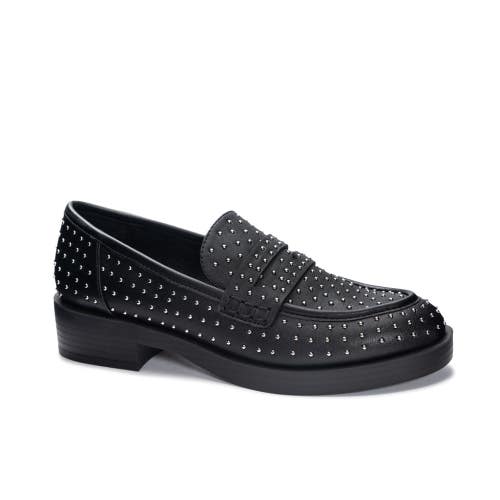 Chinese Laundry Paxx Loafers Women's 6.5 M Black Studded Casual Shoes HTAT1678