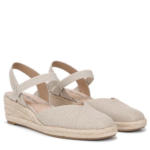 Lifestride Pilar J8230F2700 Sandals Women 7.5 W Platino Gold Espadrille HTAT1683