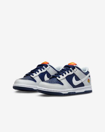 Nike Dunk Low UV Reactive FN6968-025 Kids 6.5 Navy Gray Lifestyle Shoes RHS9414