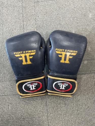 Used FIGHT 2 FINISH Boxing Gloves Navy Blue Senior 11614-S000243453