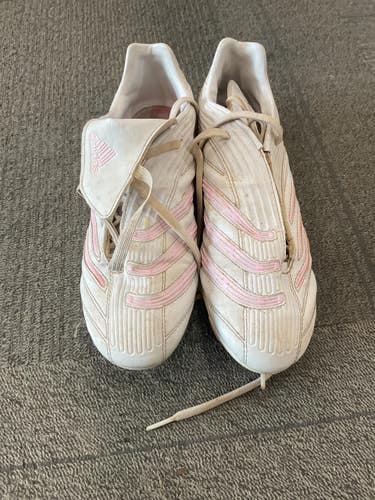 Used Adidas TRAXION FIRM GROUND Soccer Cleats Pink Senior 8.5 11614-S000243367