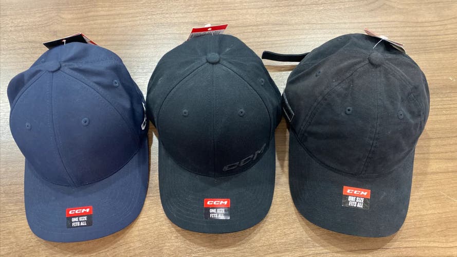 3 Adult Unisex One Size Fits All CCM Hat (New)