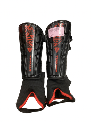 Used Vizari Soccer Shin Guards Adult Black And Red MD 11613-S000189272
