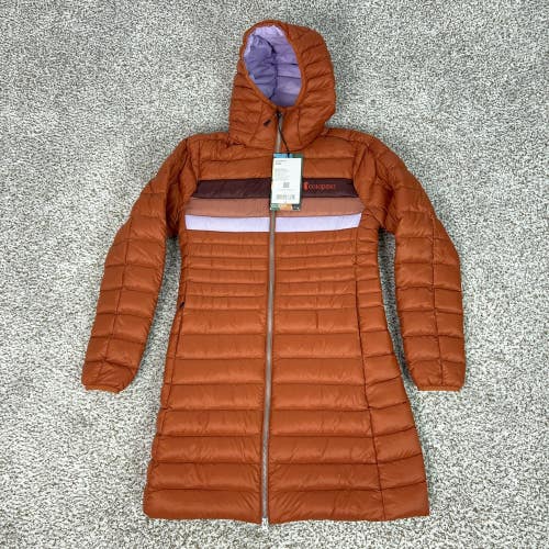 Cotopaxi Coat Womens XXS Orange Fuego Down Parka Hooded Long Outdoor Jacket Gorp
