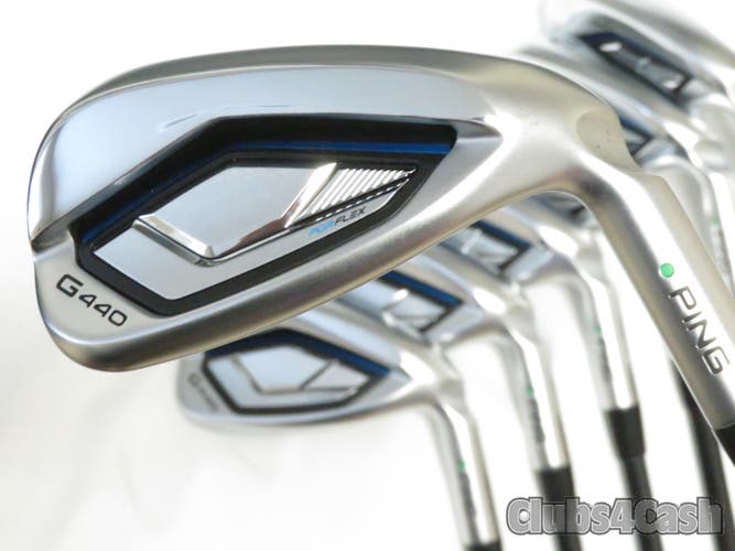 PING G440 Irons Green Dot UST Mamiya Recoil 75 F4 Stiff Flex 5-P+Uw .. Shop Wear