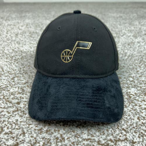 Utah Jazz Hat Cap Strap Back Mens Black NBA Basketball Velour New Era 9TWENTY