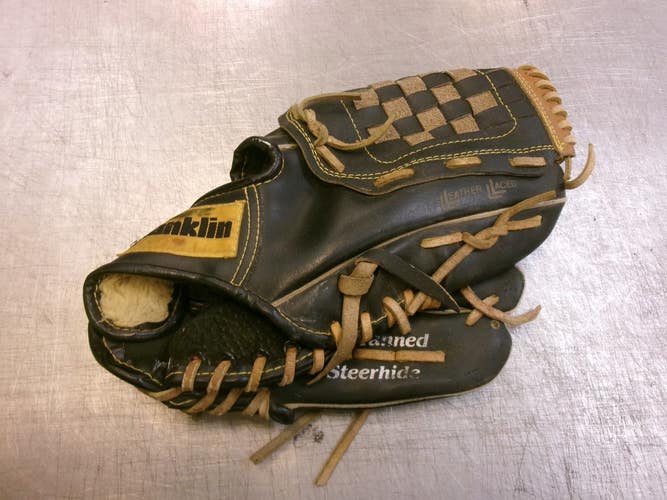 Used Franklin STEERHIDE BB/SB Glove RH Throw Black 11" 11339-S000206492