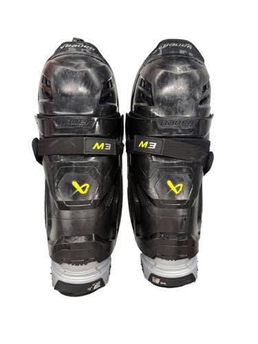 Used Bauer M3 Senior Shin Guards Black 13" 11835-S000212158