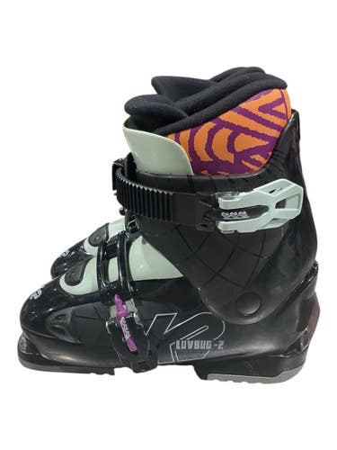 Used K2 LUVBUG 2 Boys DH Ski Boot Black 215 MP - J03 11847-S000038364