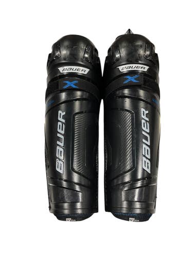 Used Bauer SHINPADS Intermediate Shin Guards Black 14" 11847-S000038295