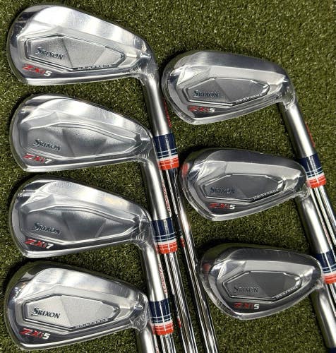 Srixon ZXi5 / ZXi7 All-American USA Combo Iron Set 5-AW Steel Stiff Flex NEW
