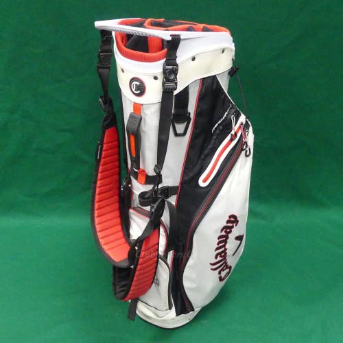 Callaway Fairway 14 White/Black/Red 14-Way Golf Stand Bag w/ Raincover *READ*