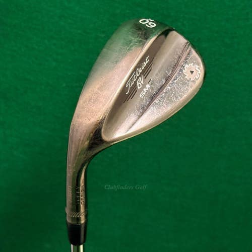 LH Titleist Vokey SM7 Brushed 60-14K 60 Lob Wedge Vokey Design Steel Wedge Flex