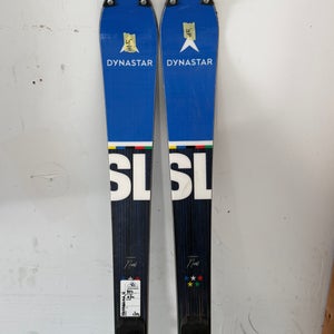 Men's Racing 165 cm Dynastar Speed Omeglass WC SL Europa Cup Skis With Bindings Max Din 18 (Used)