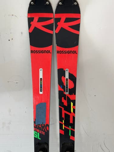 Racing 165 cm Rossignol Hero Athlete FIS SL Europa Cup Skis With Bindings Max Din 18 (Used)